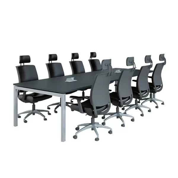 Mesa de Reunião para Escritório Retangular Pé em Aço