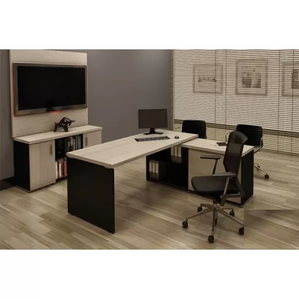 Mesa Para Escritório Executiva com Armário Diretor 40mm