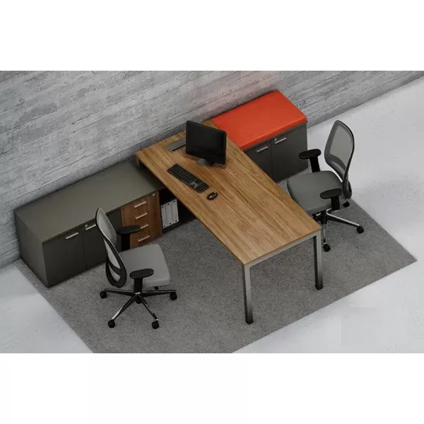 Mesa Para Escritório Executiva com Armário Lateral Diretor