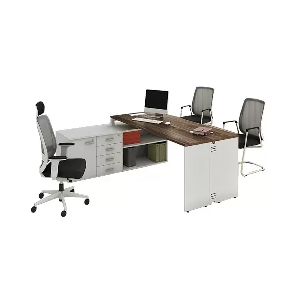 Mesa Para Escritório Executiva com Armário L Diretor