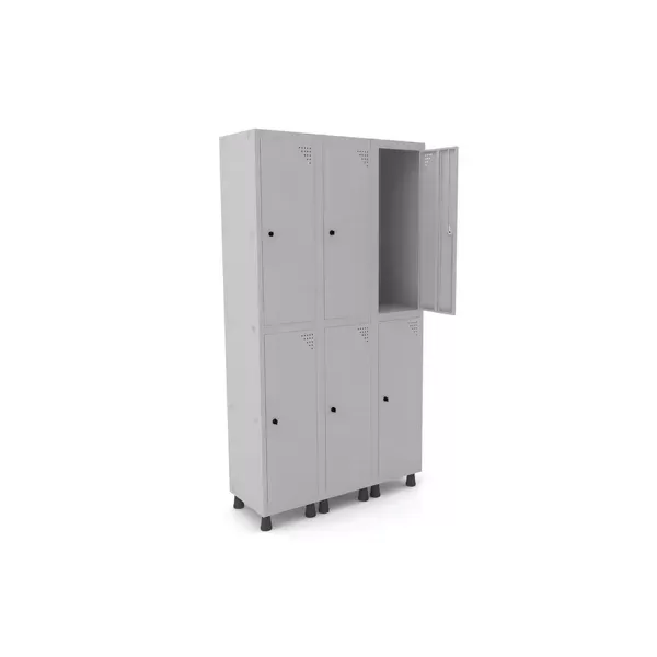 Roupeiro de aço para vestiário 6 portas grandes