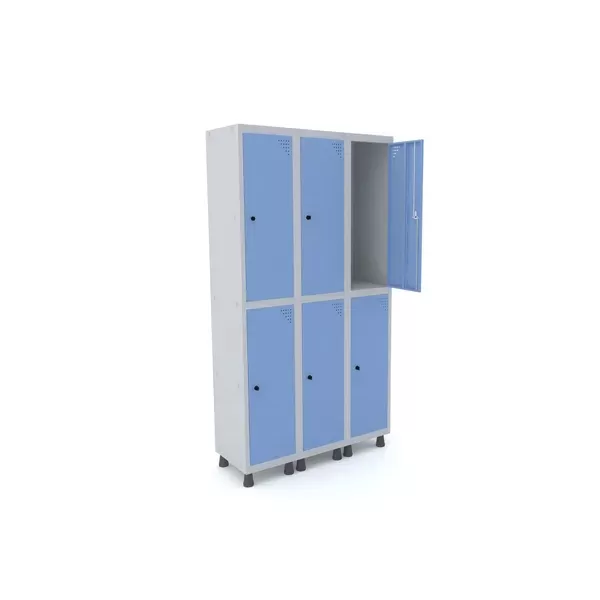 Roupeiro de aço para vestiário 6 portas grandes
