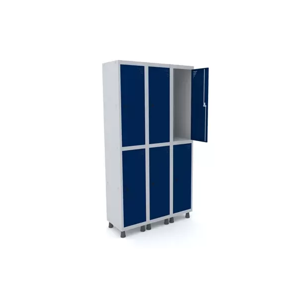 Roupeiro de aço para vestiário 6 portas grandes