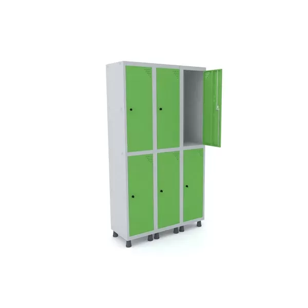 Roupeiro de aço para vestiário 6 portas grandes