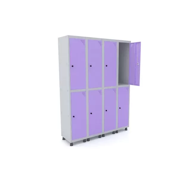Roupeiro de aço para vestiário 8 portas grandes
