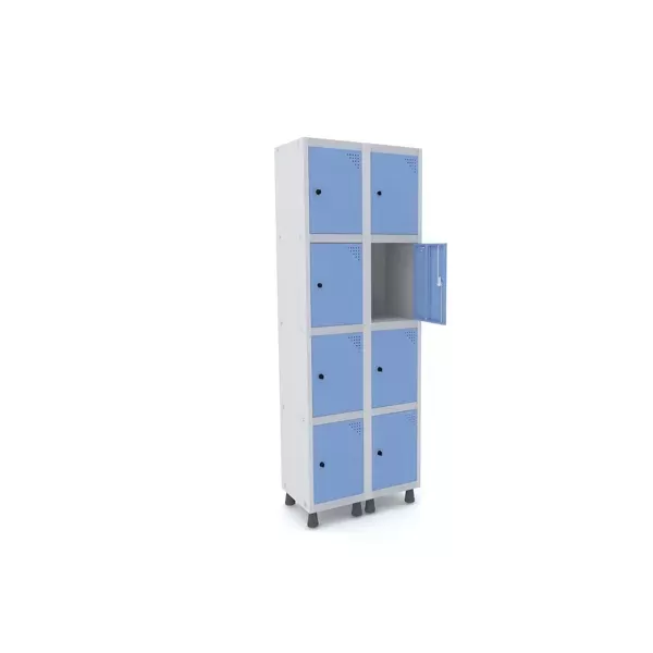 Roupeiro de aço para vestiário 8 portas pequenas