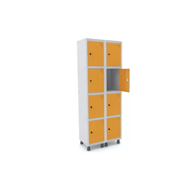 Roupeiro de aço para vestiário 8 portas pequenas