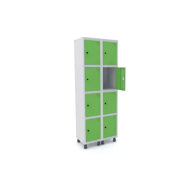 Roupeiro de aço para vestiário 8 portas pequenas
