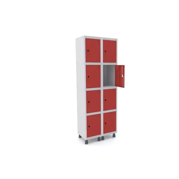 Roupeiro de aço para vestiário 8 portas pequenas