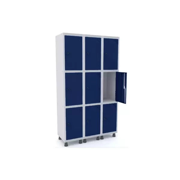 Roupeiro De Aço Para Vestiário 9 Portas Médias
