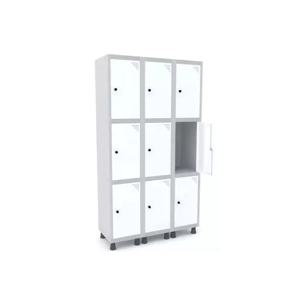 Roupeiro De Aço Para Vestiário 9 Portas Médias