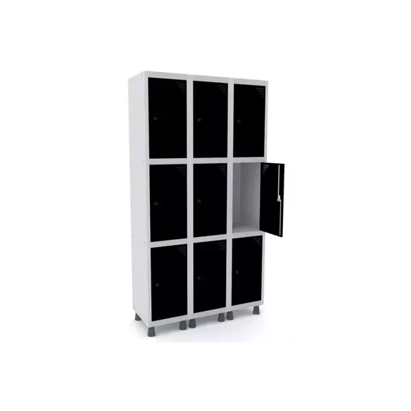 Roupeiro De Aço Para Vestiário 9 Portas Médias