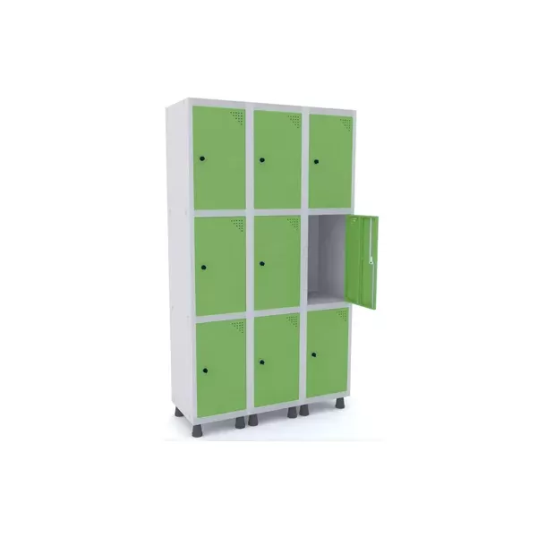 Roupeiro De Aço Para Vestiário 9 Portas Médias
