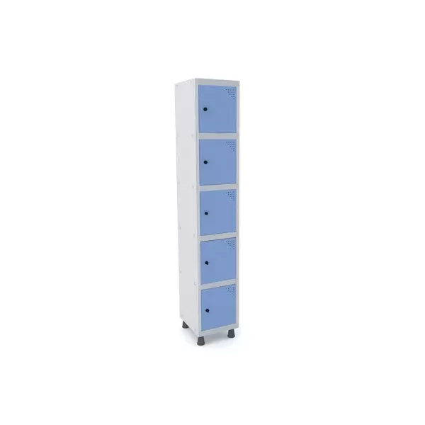 Roupeiro de aço para vestiário 5 portas mini