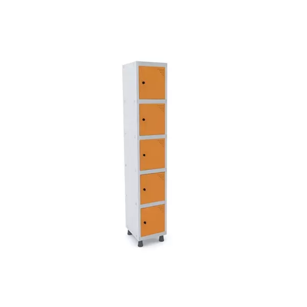 Roupeiro de aço para vestiário 5 portas mini