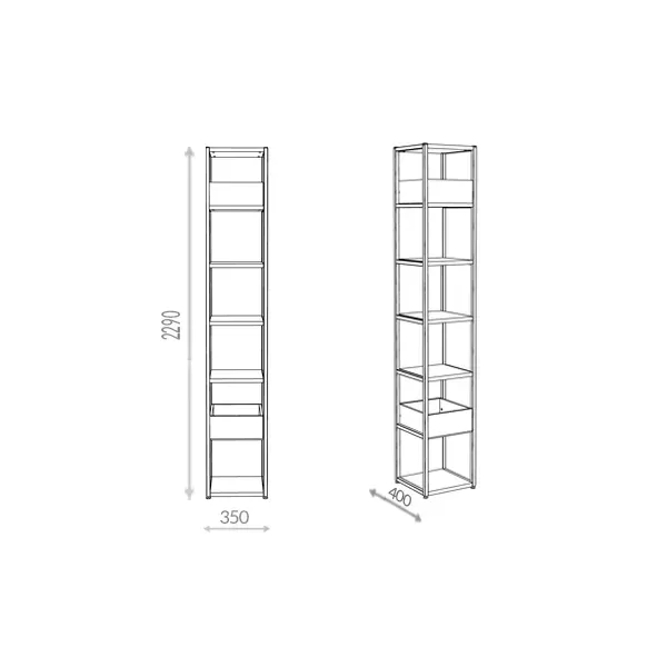 Estante industrial decorativa com 01 módulo