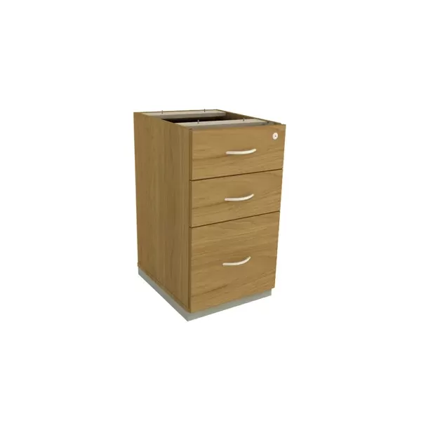 Gaveteiro para escritório pedestal 2 gavetas + 1 pasta