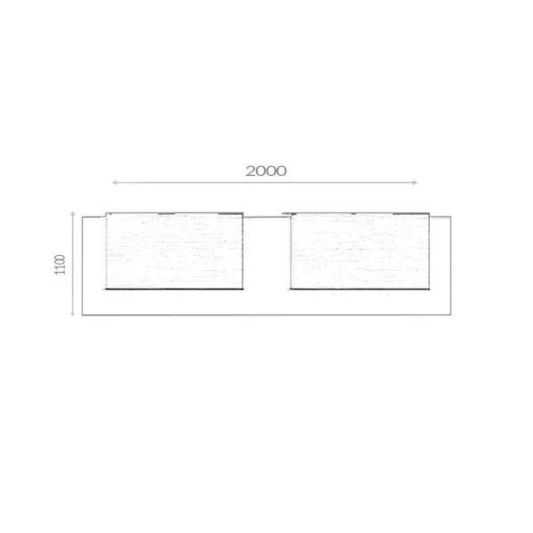 Balcão para recepção reto bipartido