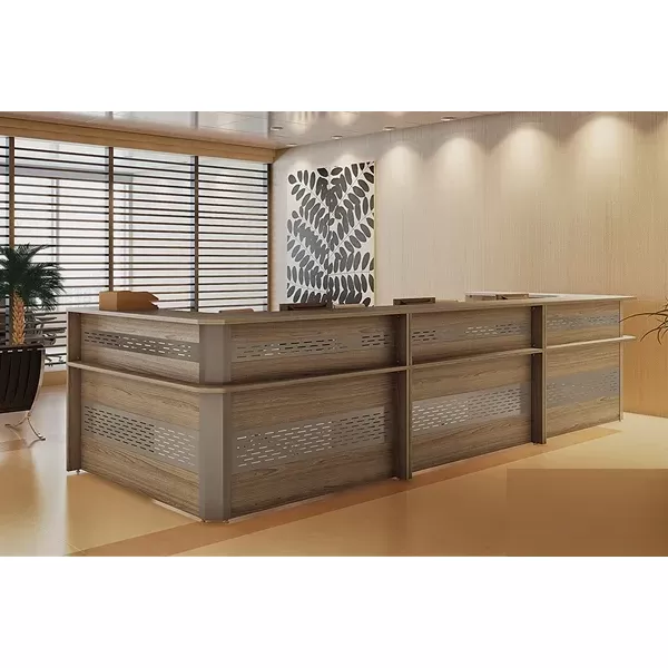 Balcão para recepção de atendimento mesclado
