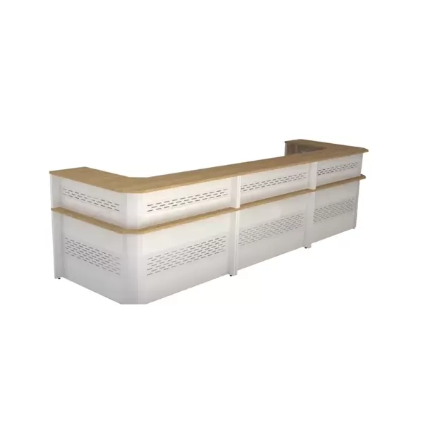 Balcão para recepção de atendimento mesclado