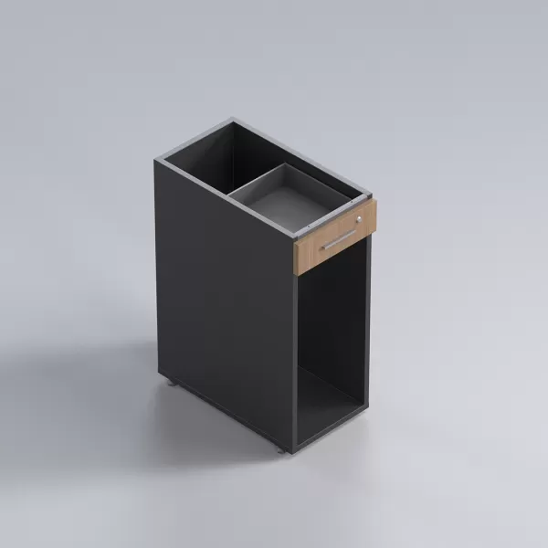 Gaveteiro pedestal complemento com 1 gavetas e suporte para CPU