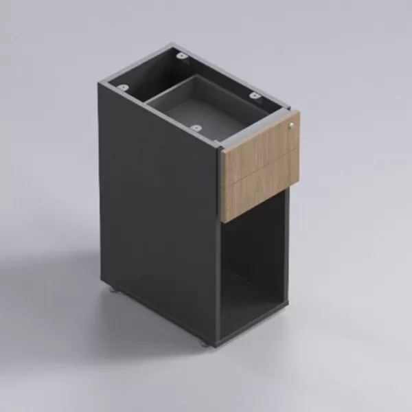 Gaveteiro Para Escritório pedestal 2 gavetas suporte para CPU