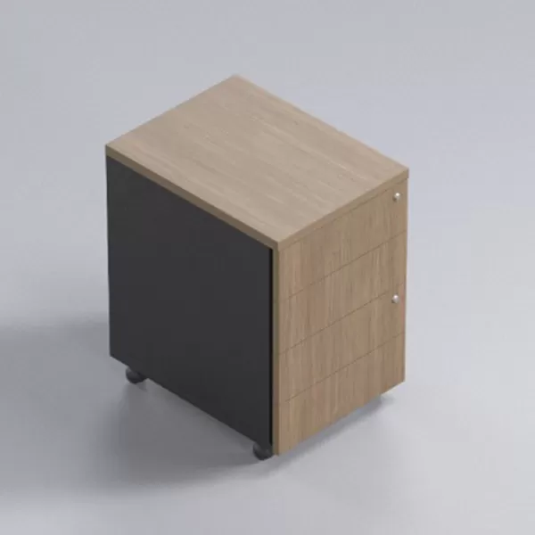Gaveteiro Para Escritório Pedestal 4 Gavetas Compartilhado