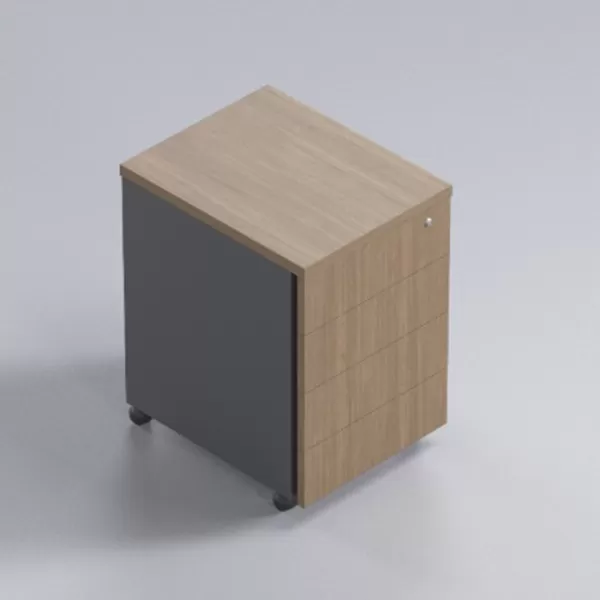 Gaveteiro Para Escritório Pedestal 4 Gavetas