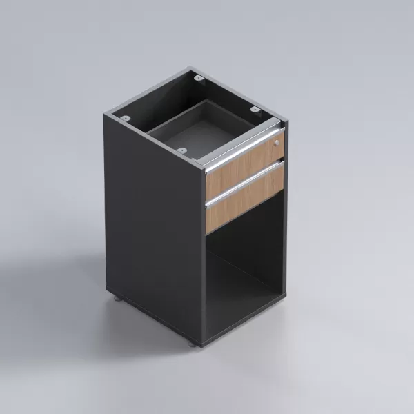 Gaveteiro Para Escritório Pedestal 2 Gavetas Suporte para CPU