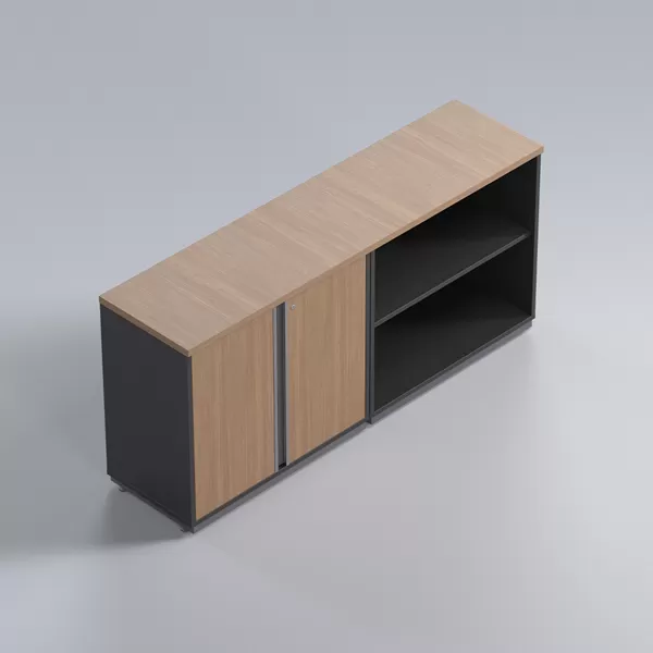 Armário Para Escritório Credenza Misto