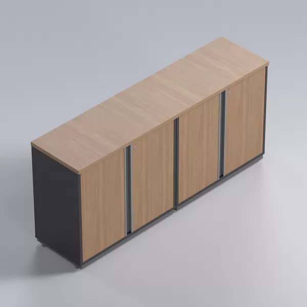 Armário Para Escritório Credenza 4 Portas