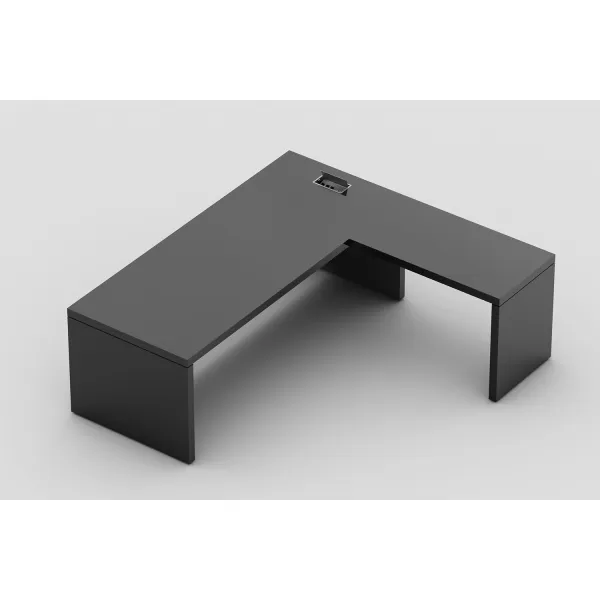 Mesa Para Escritório Executiva Reta com Mesa Auxiliar