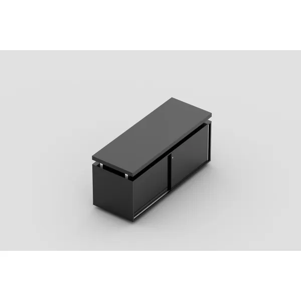 Armário baixo simples com 2 portas de correr