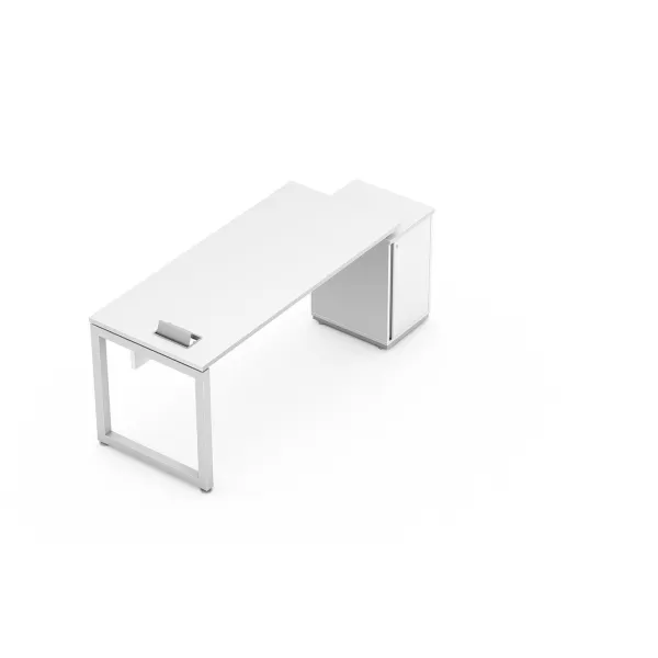 Mesa Para Escritório Reta Com Armário 1 Porta