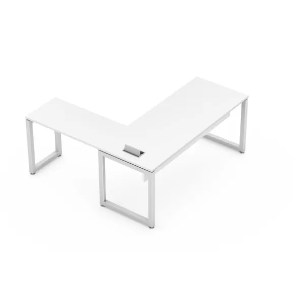 Mesa Para Escritório Reta Com mesa auxiliar