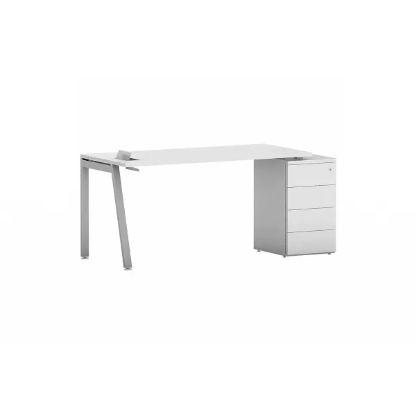 Mesa Para Escritório Reta Com gaveteiro