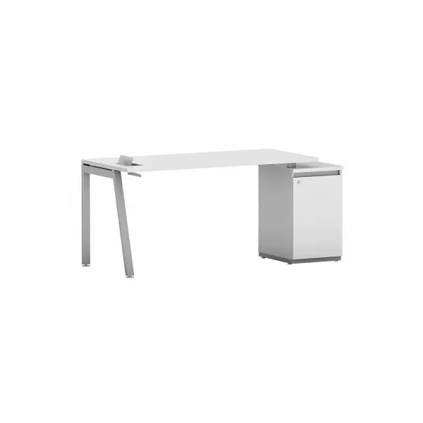 Mesa Para Escritório Reta Com armário 1 porta