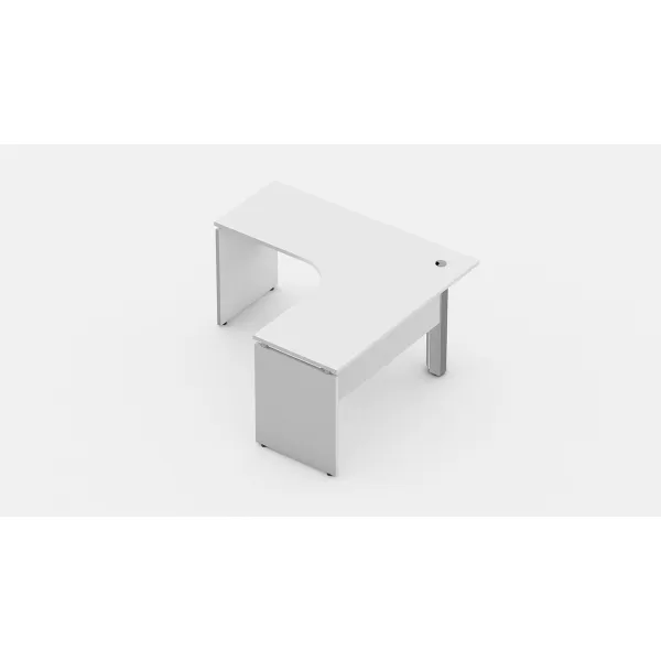 Mesa para escritório de trabalho em L pé painel