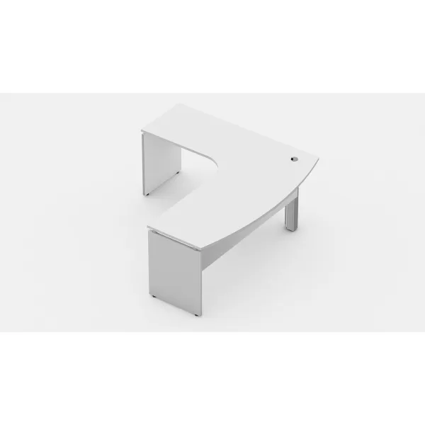 Mesa para escritório de atendimento em L pé painel