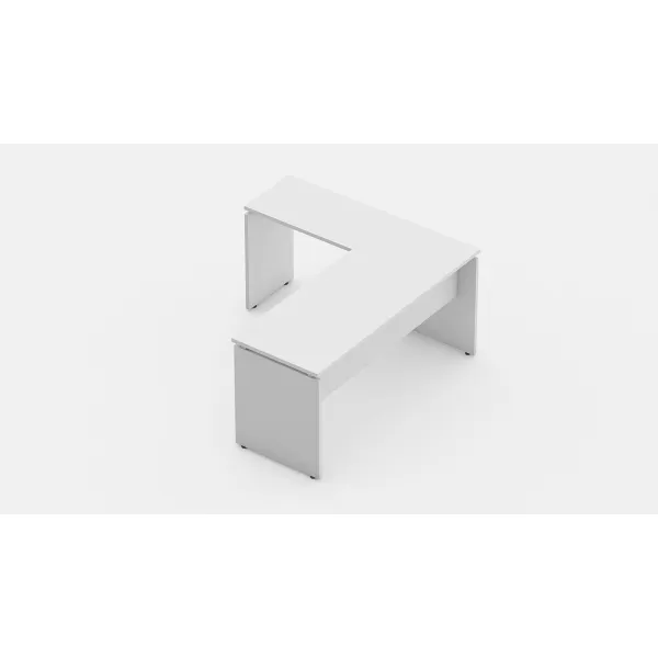 Mesa reta com mesa auxiliar simples